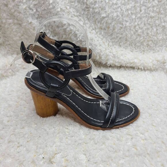 Bernardo Strappy Leather Wooden Heeled‎ Sandals sz 6 - Picture 2 of 8